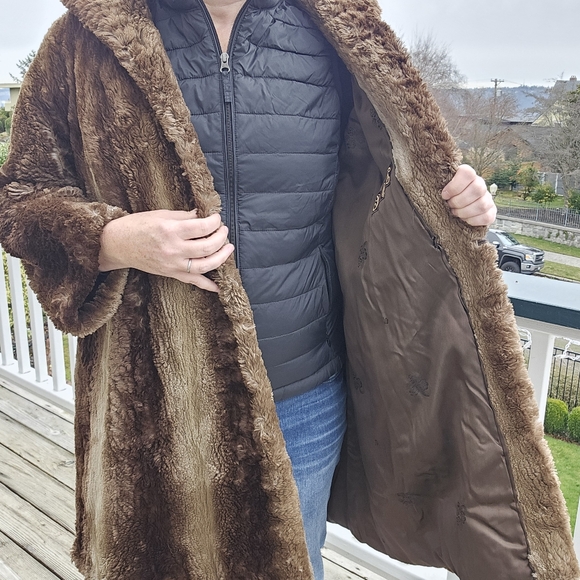 Vintage beaver fur coat M/L - Picture 7 of 11
